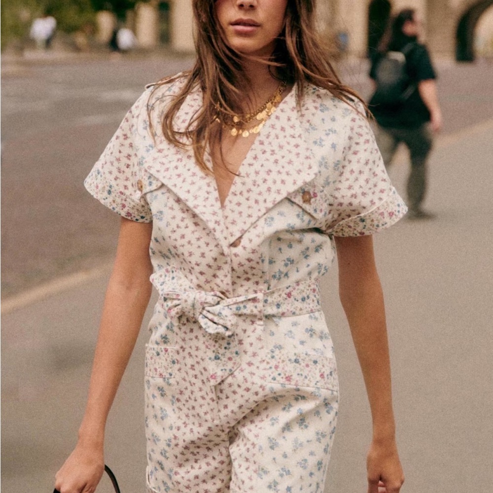 Sezane Multicolor Floral Jumpsuit